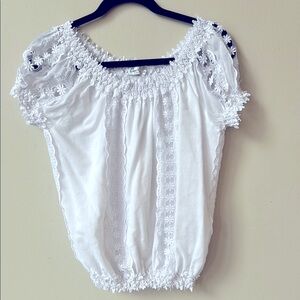 Charo Ruiz ibiza cotton peasant top white M